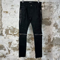 Amiri MX2 Black Patch Black Denim Jeans Sz 30