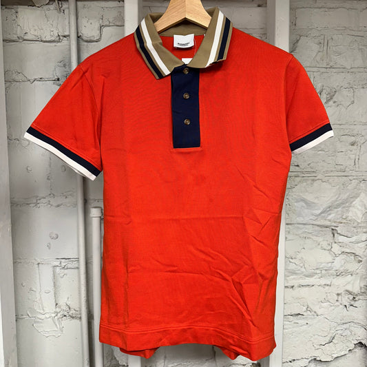Burberry Orange Polo Shirt Sz XXS