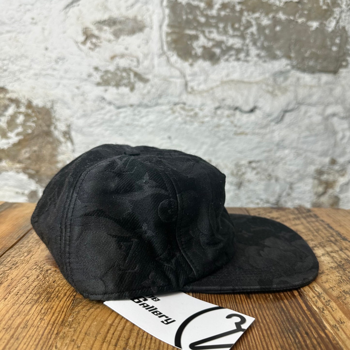 Louis Vuitton Black Grey Floral Monogram Hat Sz L