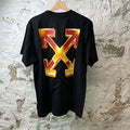 Off White Gold Spellout T-shirt Black Sz XS DS