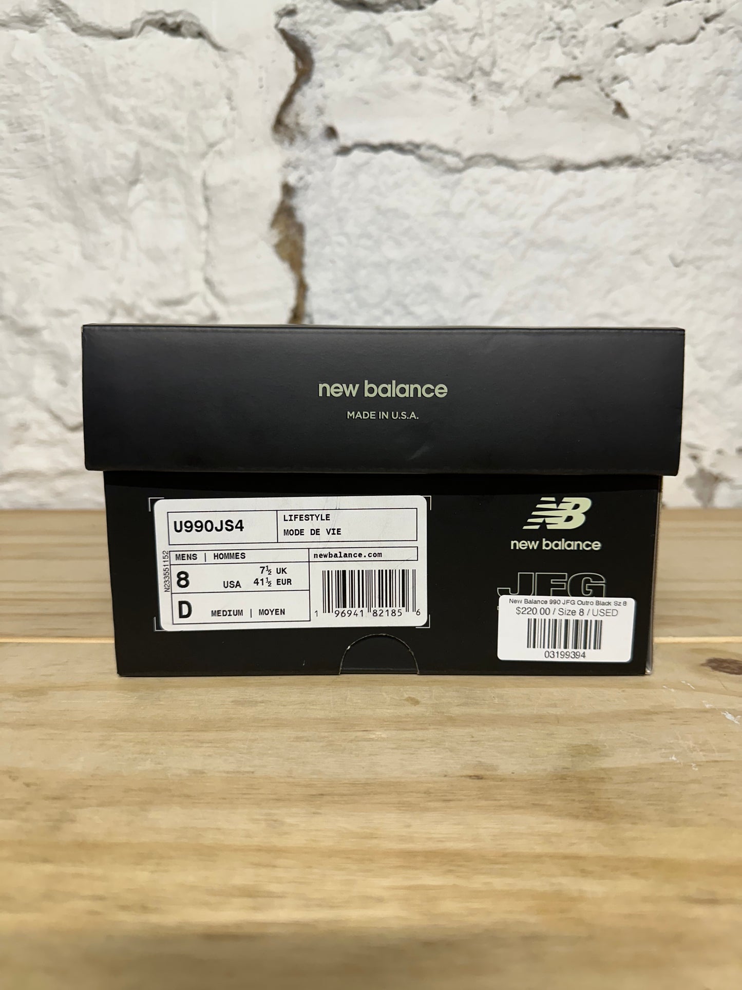 New Balance 990 Joe Freshgoods Outro Black Sz 8