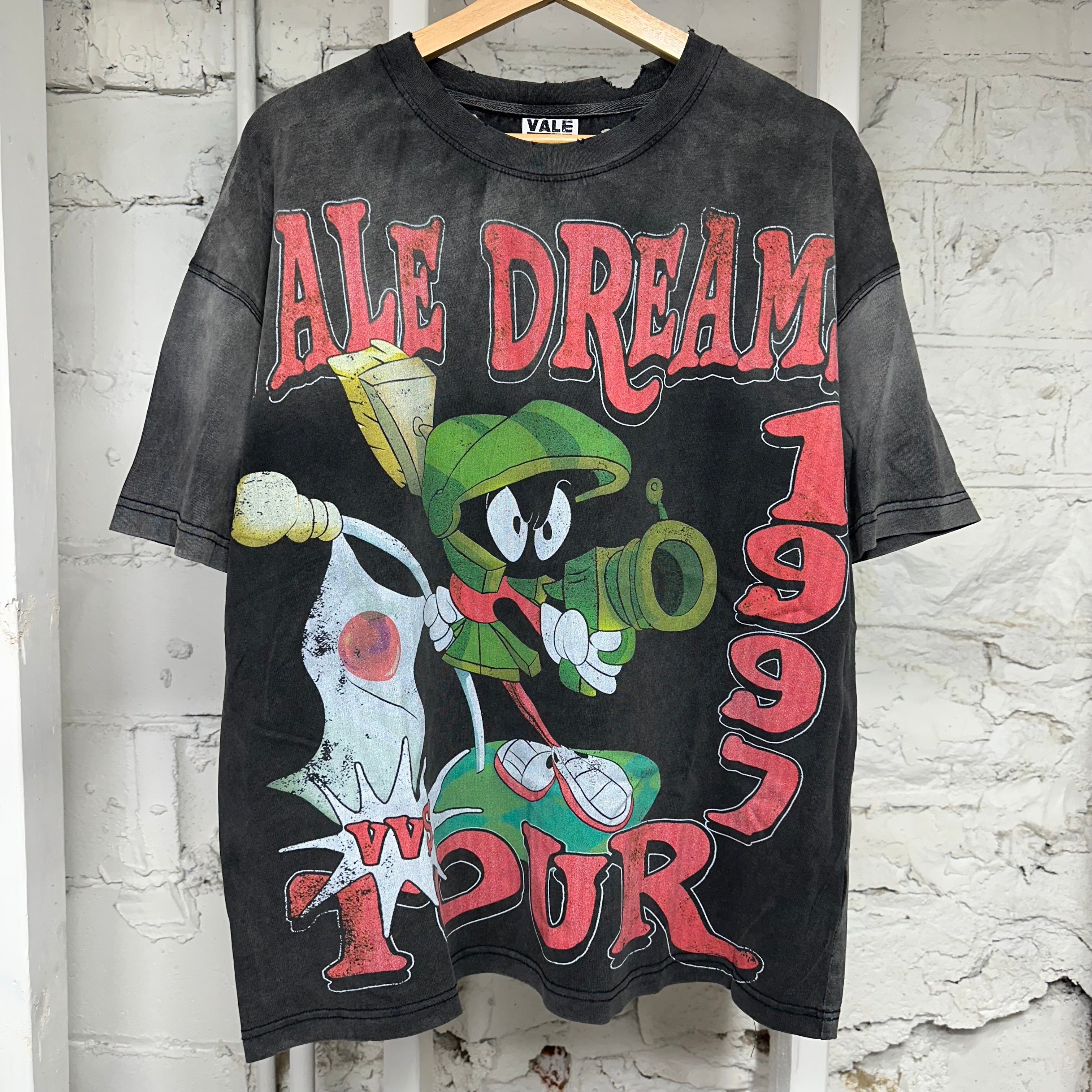 Vale Marvin The Martian Black T-Shirt Sz S