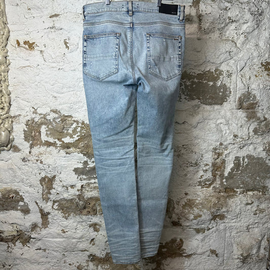 Amiri MX1 Crystal Washed Blue Denim Jeans Sz 34