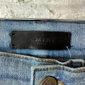 Amiri MX1 Camo Spell Blue Denim Jeans Sz 40