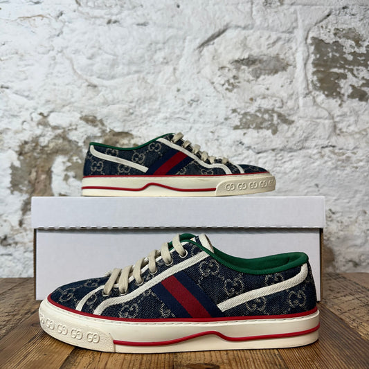 Gucci Tennis 1977 Blue Monogram Sneaker Sz 5 (37)
