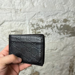 Gucci Dark Brown Embossed Monogram Bifold Wallet