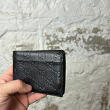 Gucci Dark Brown Embossed Monogram Bifold Wallet