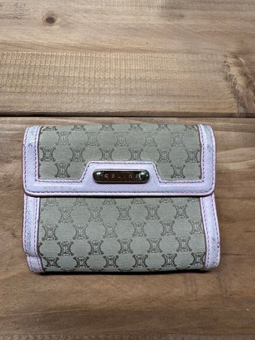 Celine Pink Outline Compact Wallet