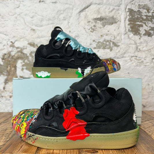 Lanvin Curb Gallery Dept Paint Splatter Black Sneaker