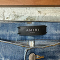Amiri MX1 Plaid Flannel Blue Denim Jeans Sz 32