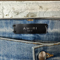 Amiri Cherub Angel Logo Blue Denim Jeans Sz 38