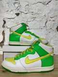 Nike Dunk High Premium White Green Yellow Sz 11.5