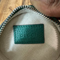 Gucci Green GG Monogram Leather Coin Pouch W/ Box