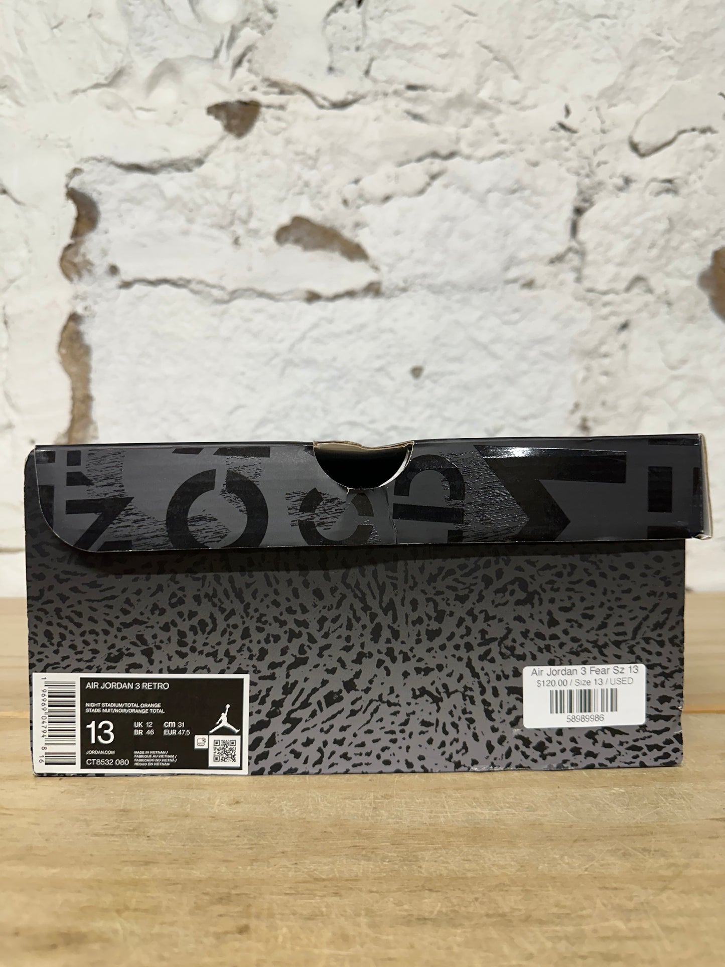 Air Jordan 3 Fear Sz 13
