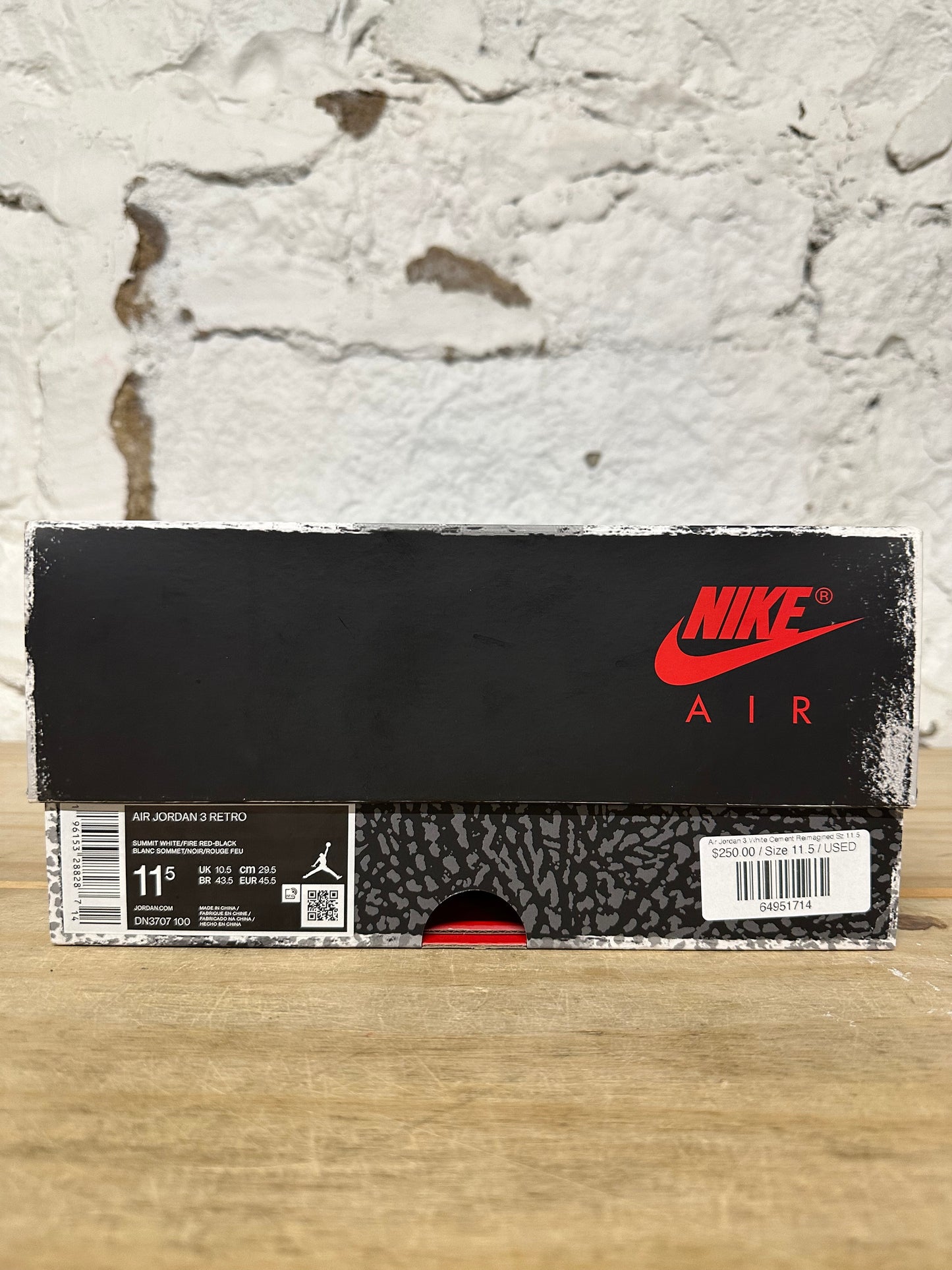 Air Jordan 3 White Cement Reimagined Sz 11.5