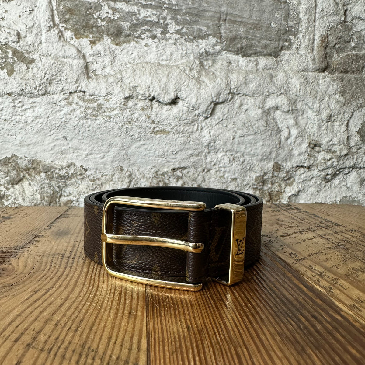 Louis Vuitton Pont Neuf Monogram Belt Sz (90/36) W/ Box