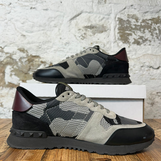 Valentino Gray Camo Rock Runner Sneaker Sz 10.5 (43.5)