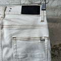 Amiri Plain White Brown Stitch Denim Jeans Sz 28
