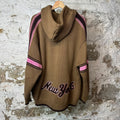 Supreme Sport Light Brown Zip Up Knit Hoodie Sz XL