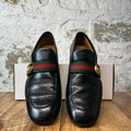 Gucci Donnie Web Double GG Black Loafer Sz 10