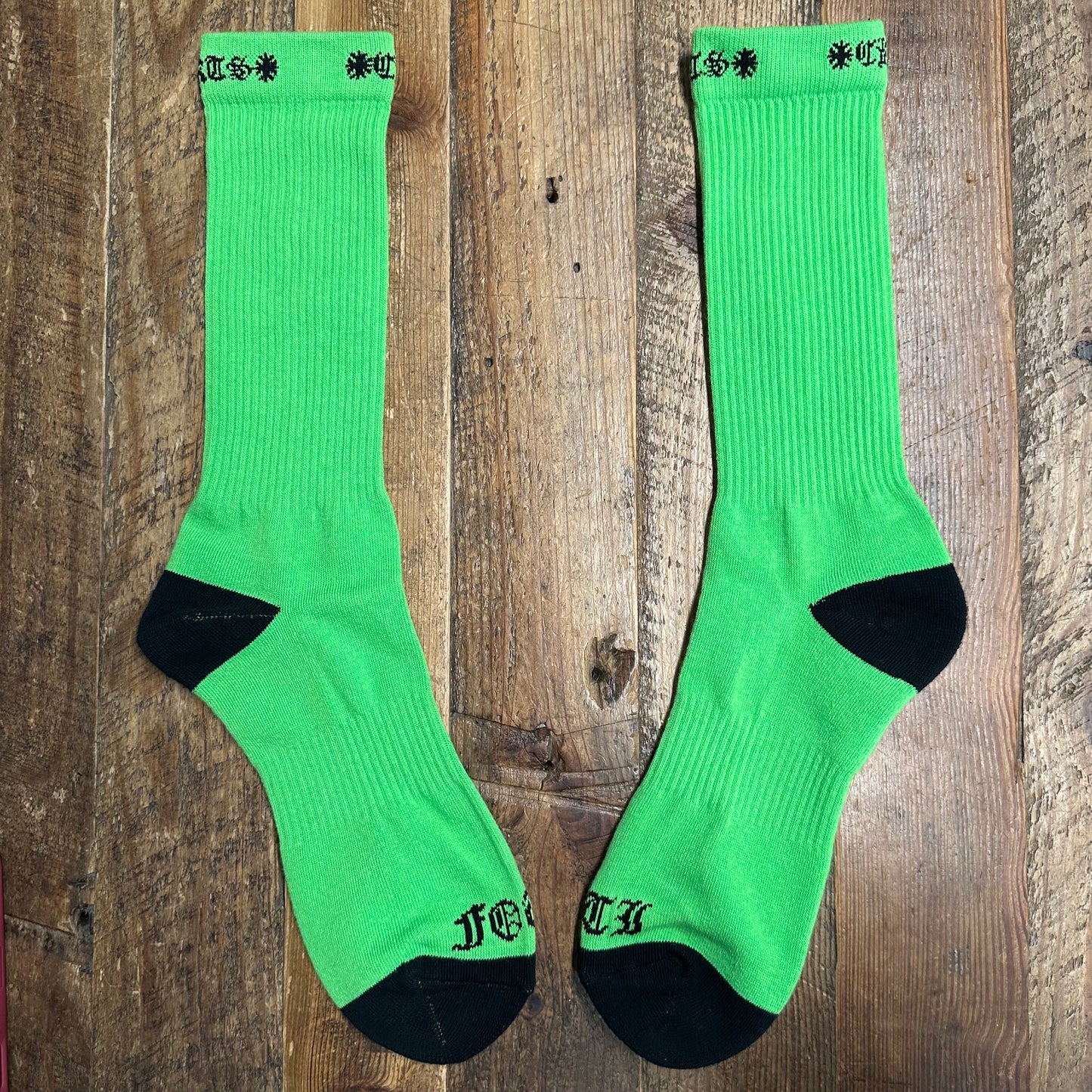 Chrome Hearts Foti Green Socks DS