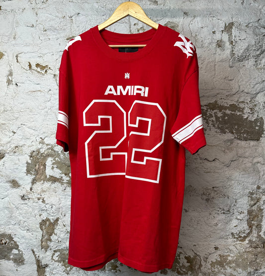 Amiri White 22 Skater T-shirt Red Sz XL