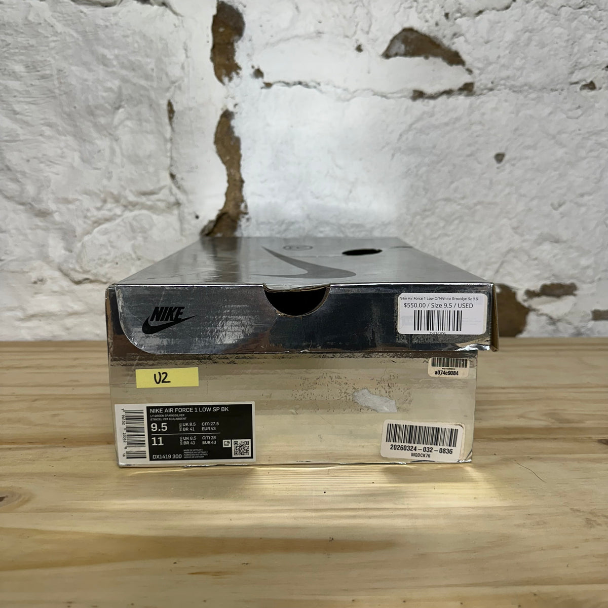 Nike Air Force 1 Low Off-White Brooklyn Sz 9.5