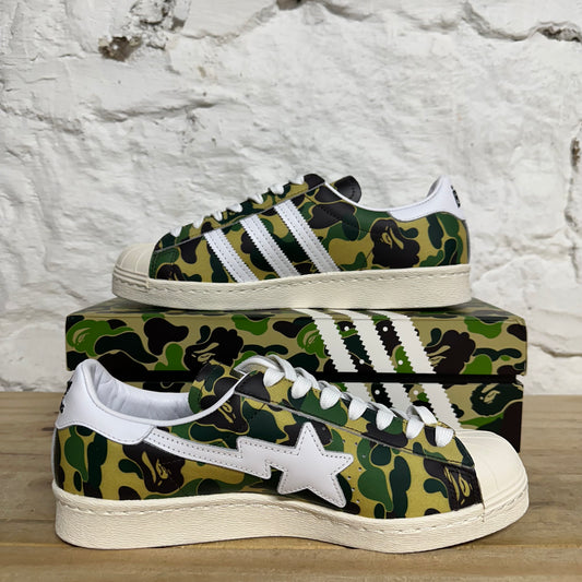 Adidas Superstar 80s Bape ABC Camo Sz 7.5 DS