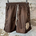 Saint Vanity Brown Nylon Shorts