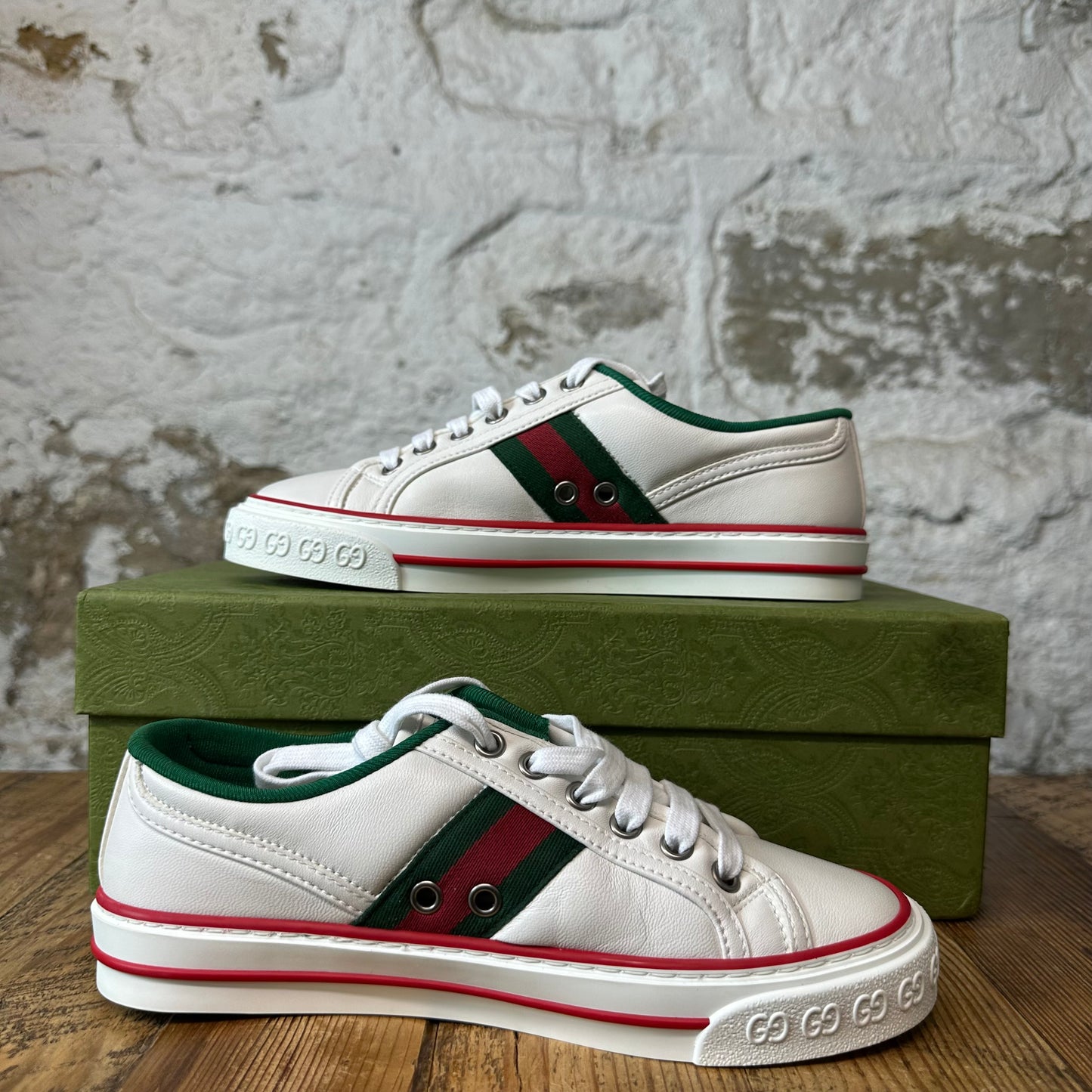 Gucci Tennis 1977 White Leather Sneaker Sz 4.5 (35.5)