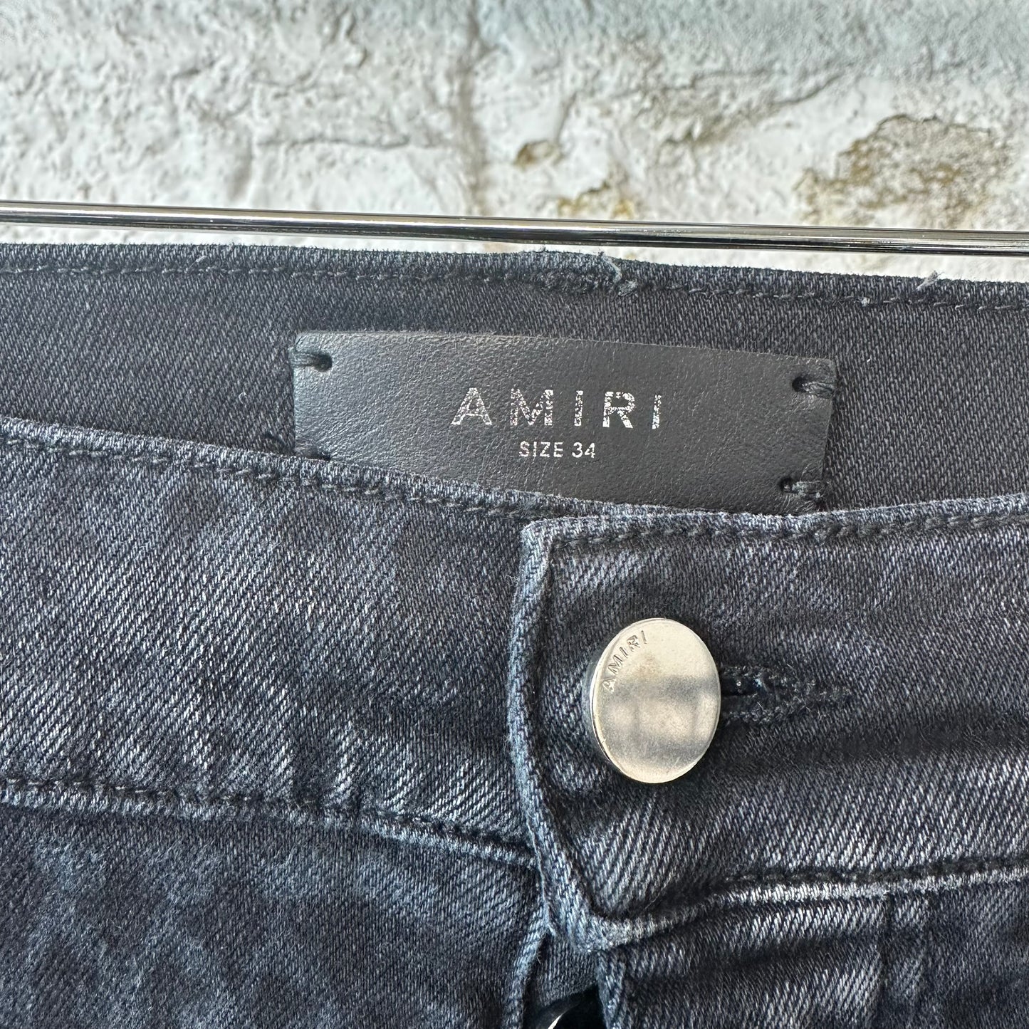 Amiri Playboy Print Black Denim Jeans Sz 34