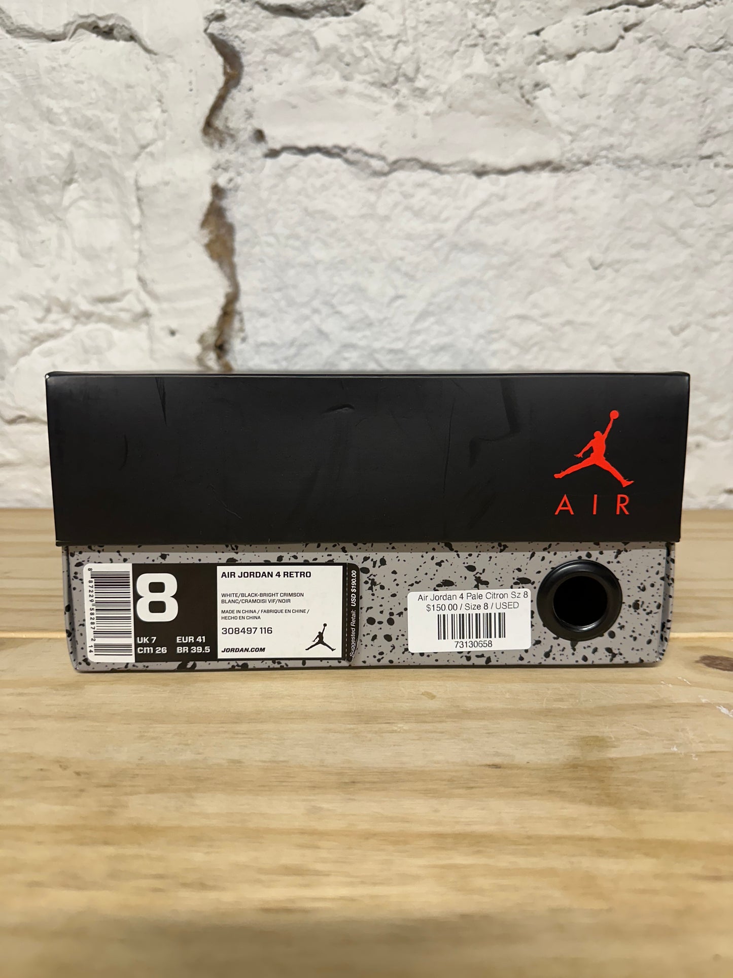 Air Jordan 4 Pale Citron Sz 8