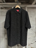 Supreme Sparkle Black Button Up Shirt Sz L