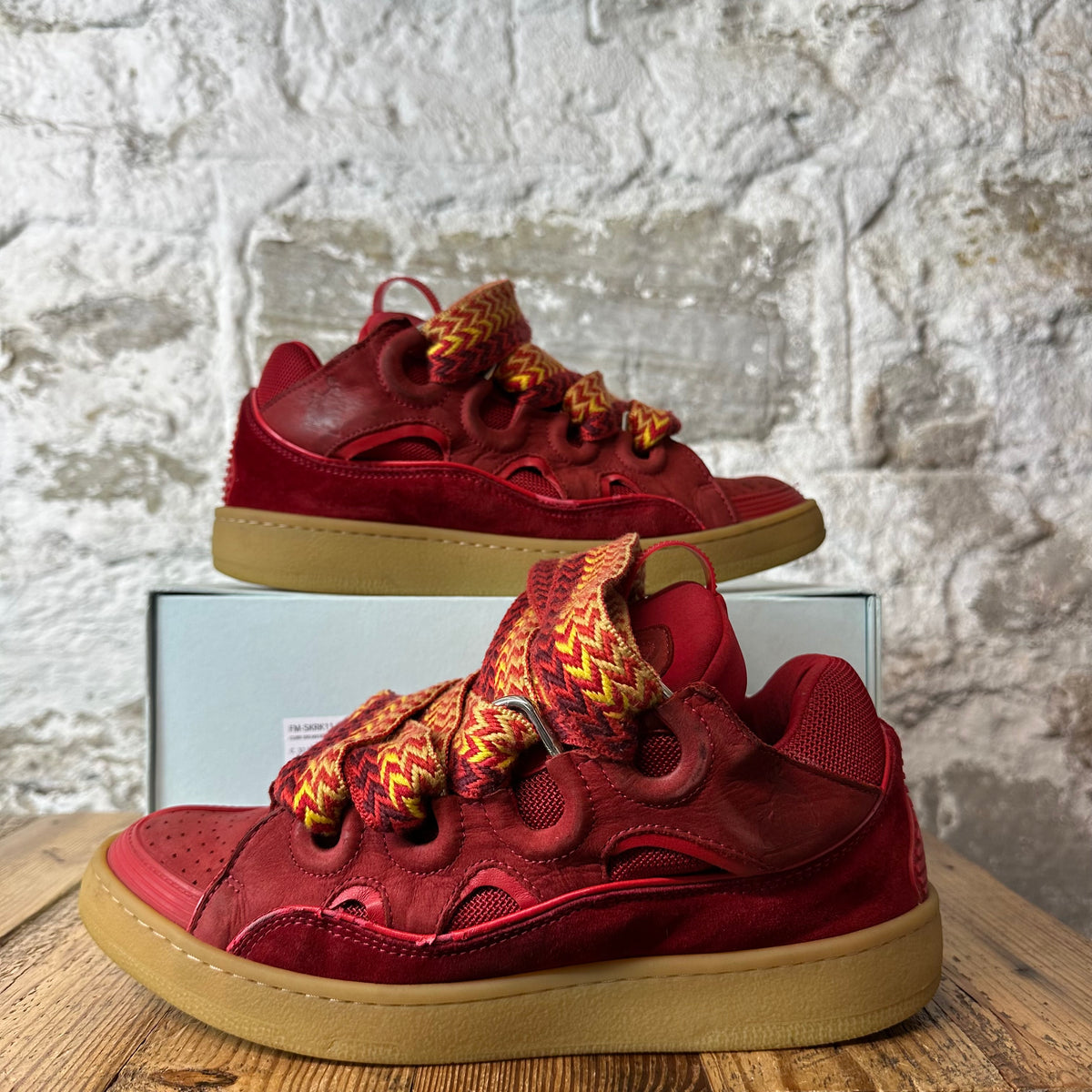 Lanvin Curb Poppy Red Sneaker Sz 9 (42)