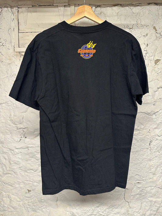 Supreme USA Flames Black T-Shirt Sz M