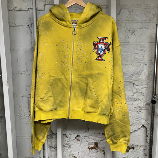 Vale Forever Sun Clust Yellow Zip-Up Hoodie Sz XL DS