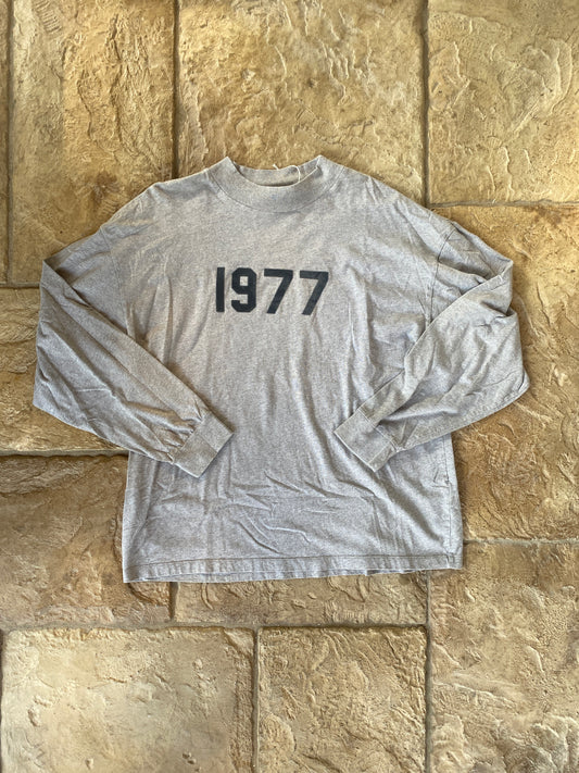 Essentials Dark Oatmeal 1977 L/S T-Shirt Sz M