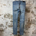Amiri Distressed Plain Blue Denim Jeans Sz 36
