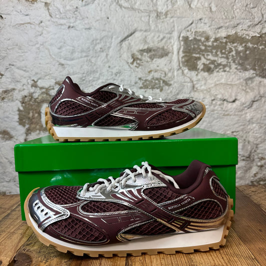 Bottega Veneta Maroon Silver Orbit Sneaker Sz 13 (46)
