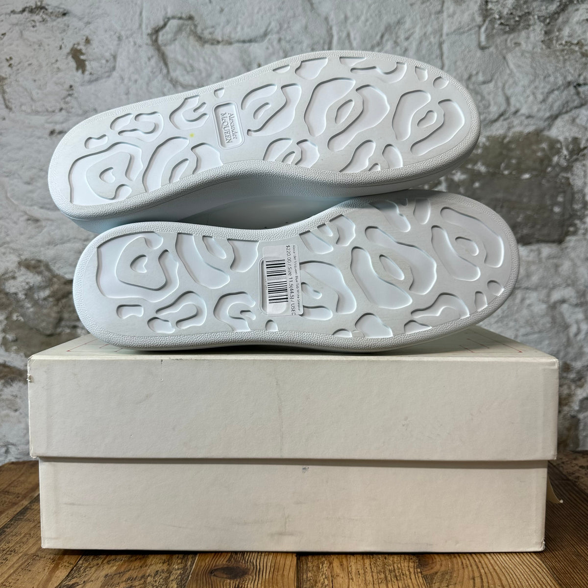 Alexander McQueen Blue Tab White Sneaker Sz 11.5 (44.5)