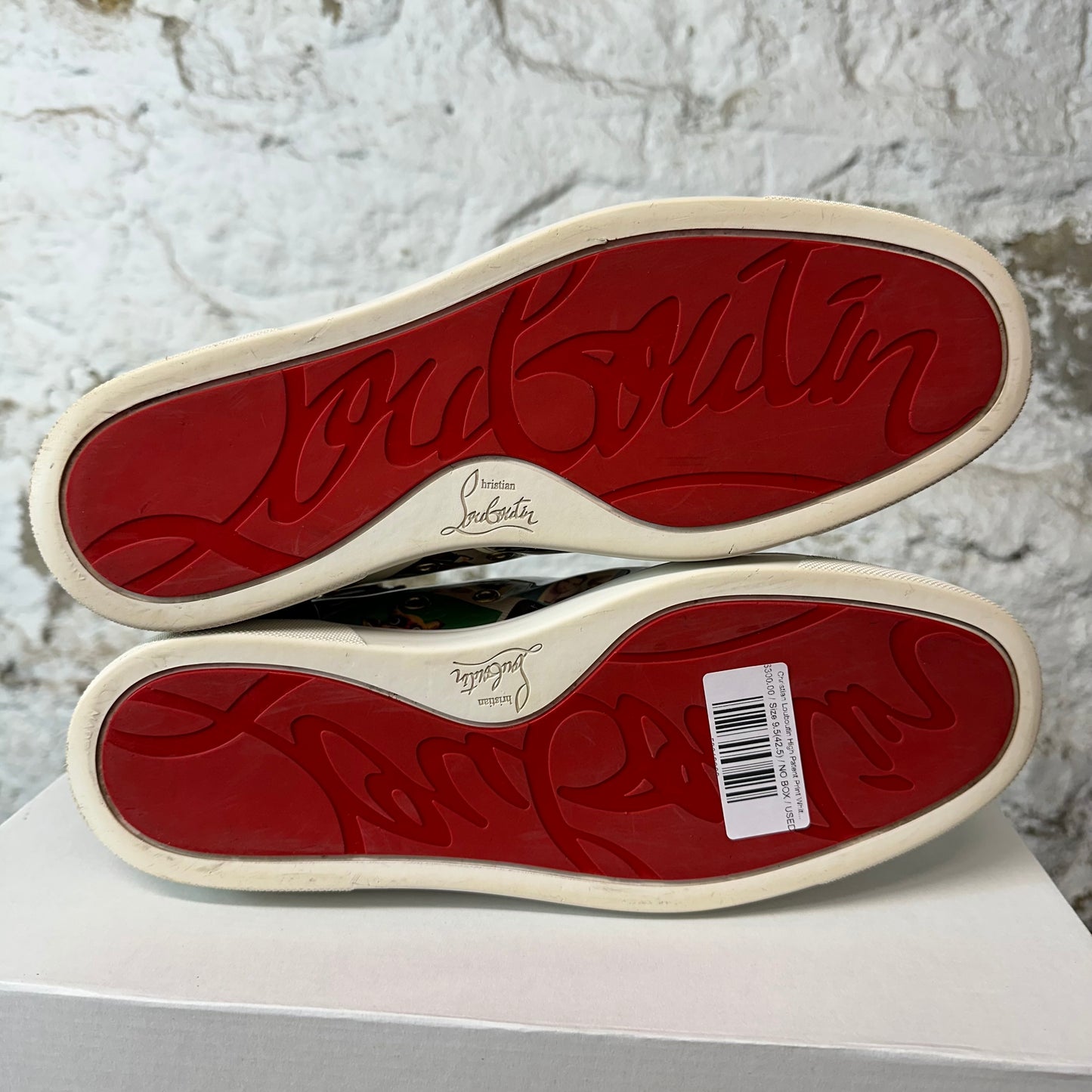Christian Louboutin High Patent Print White Sneaker Sz 9.5 (42.5)
