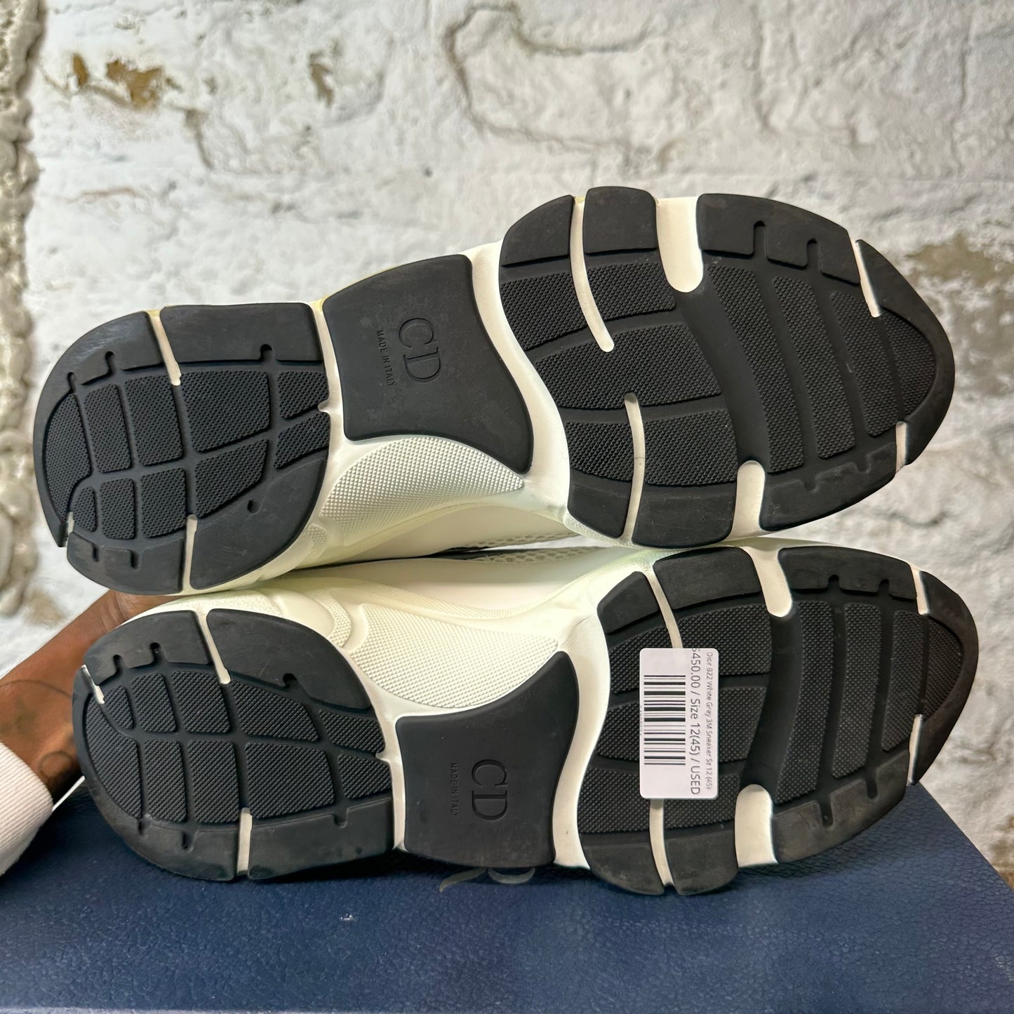 Dior B22 White Grey 3M Sneaker Sz 12 (45)