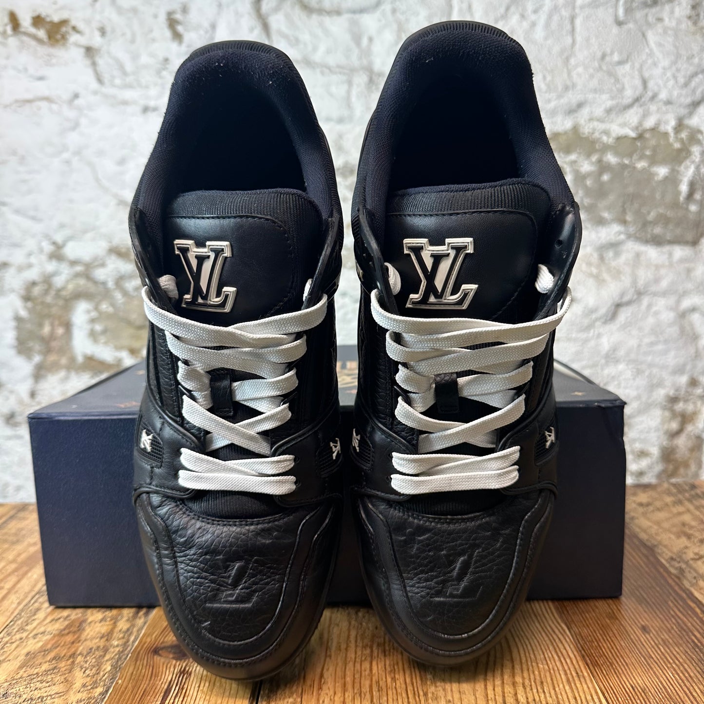 Louis Vuitton Triple Black Trainer Sneaker Sz 11.5 (10LV)