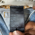 Amiri Varsity 22 Patch Blue Denim Jeans Sz 30