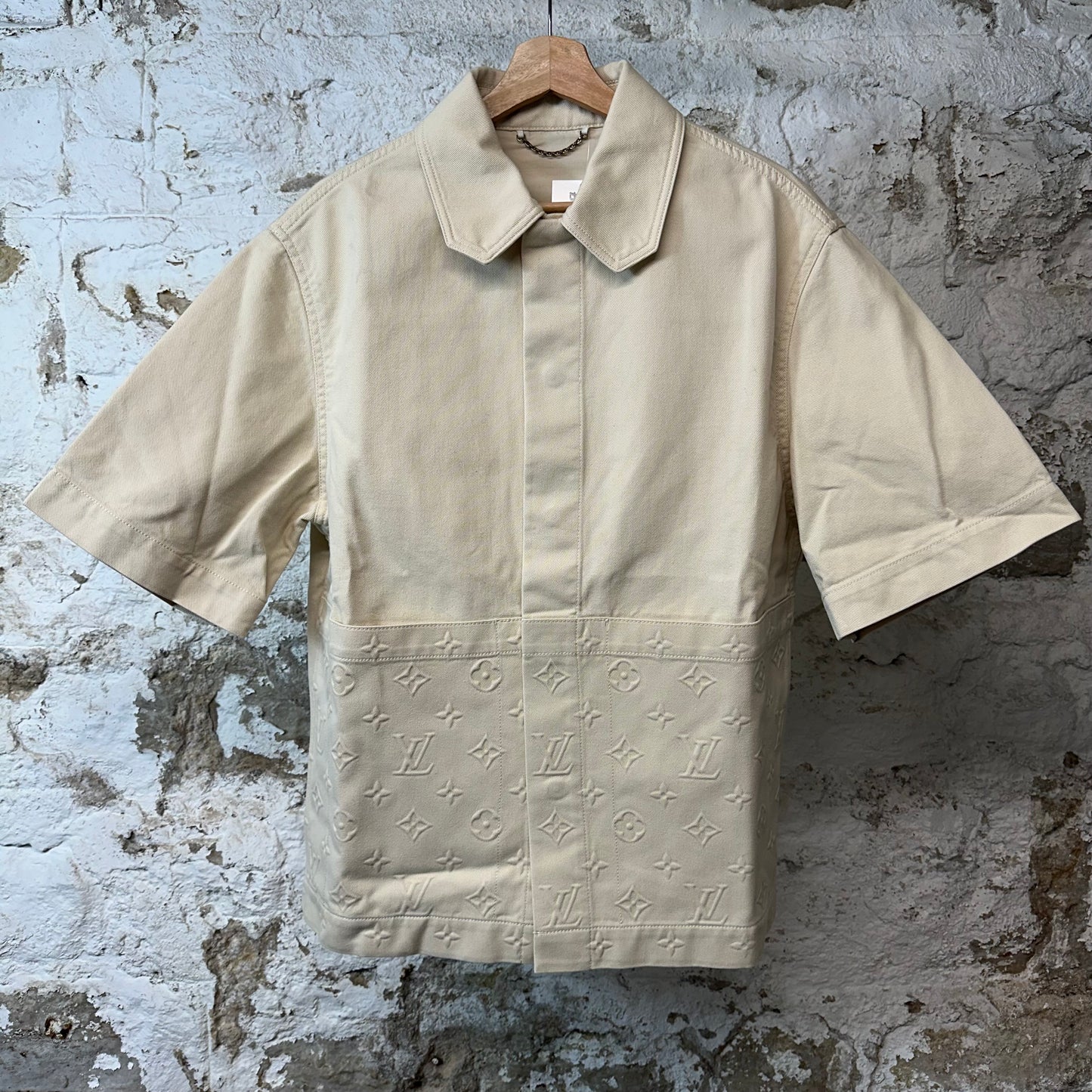 Louis Vuitton Denim Monogram Workwear Jacket Cream Sz S
