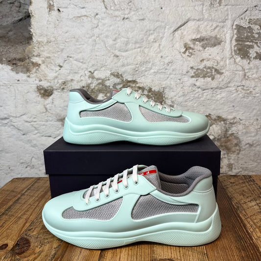 Prada Americas Cup Mint Green Rubber Sneaker Sz 12 (45) DS