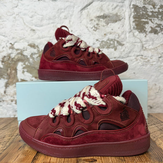 Lanvin Curb White Maroon Sneaker