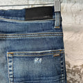 Amiri MX1 Red Paisley Dark Blue Denim Jeans Sz 29