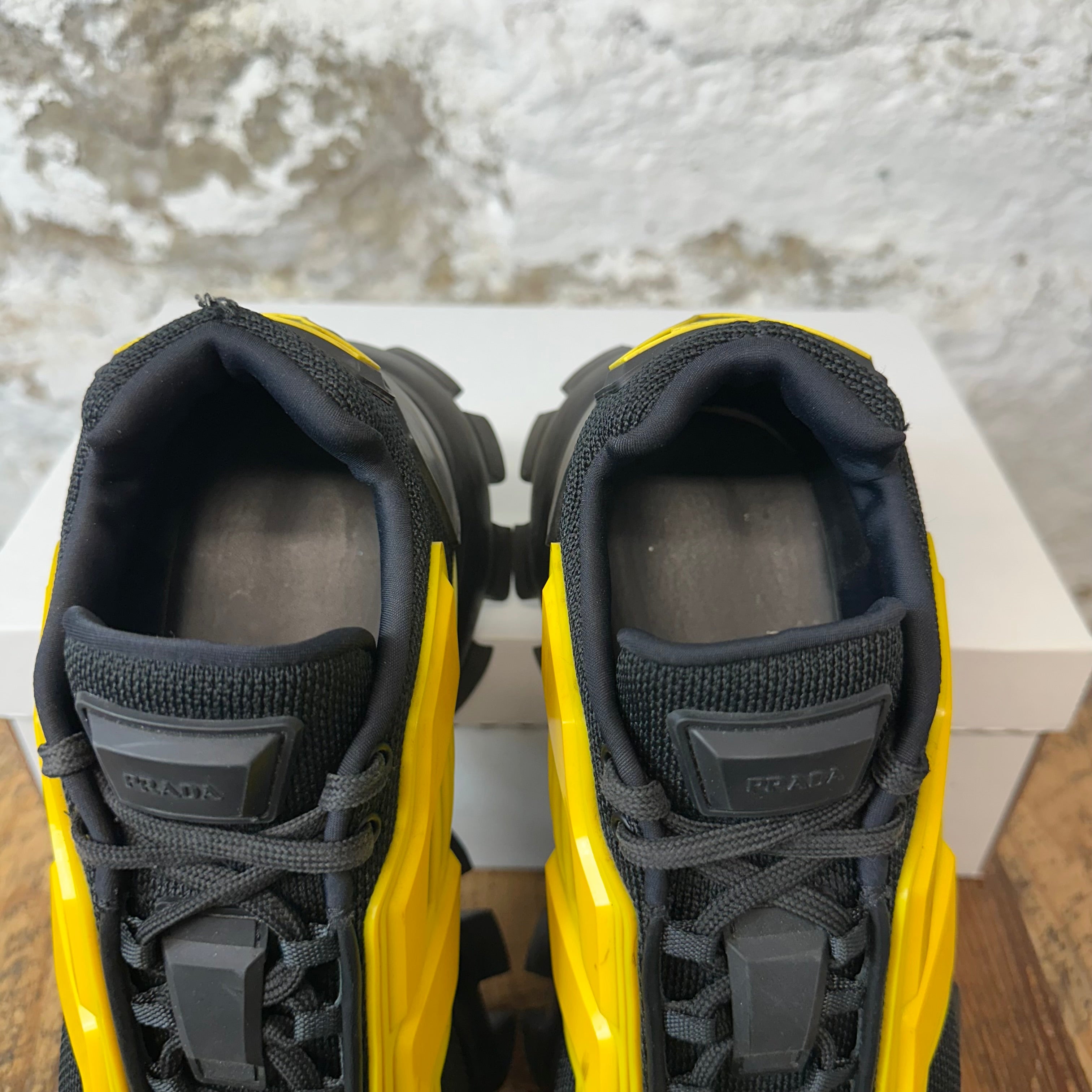 Prada Cloudbust Yellow Black Sneaker Sz 7 – The Gallery Online