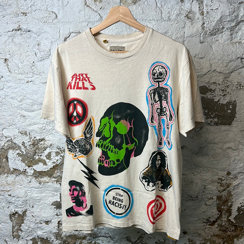 Gallery Dept Skull T-shirt Cream Sz M